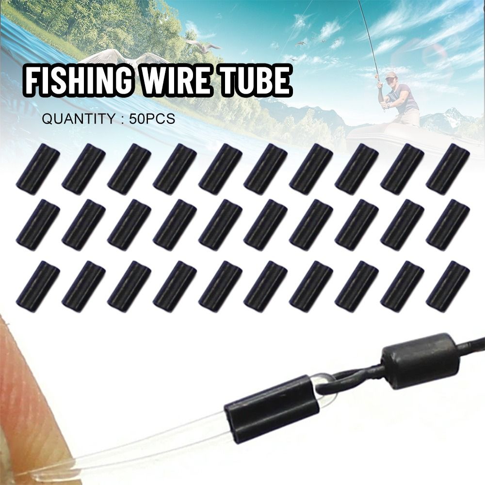Fishing Equipment Stores - 50pcs Carbon tube Fishing Crimp Sleeves